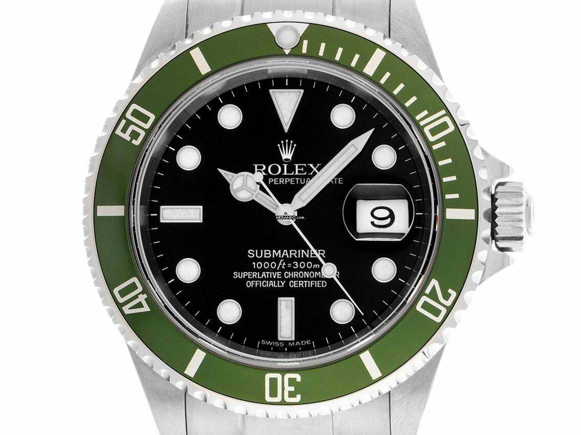 Rolex Submariner Date Kermit Ref.16610LV 2005 Full Set sehr gut Vintage Submariner Kermit