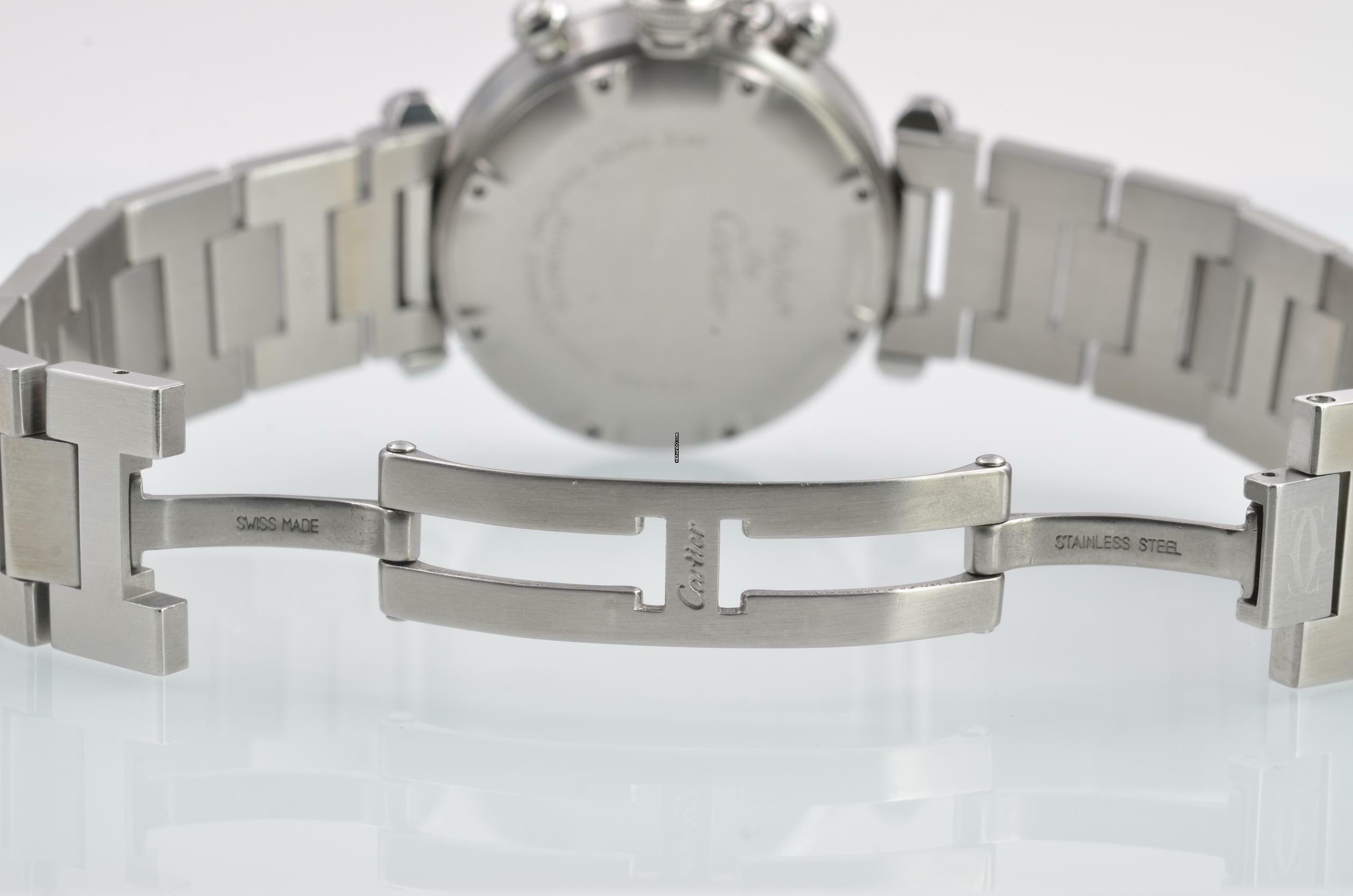 Thumbnail von Cartier Pasha C chronograph 2412 white dial Automatic 2009