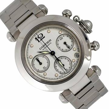  Cartier Pasha C chronograph 2412 white dial Automatic 2009 