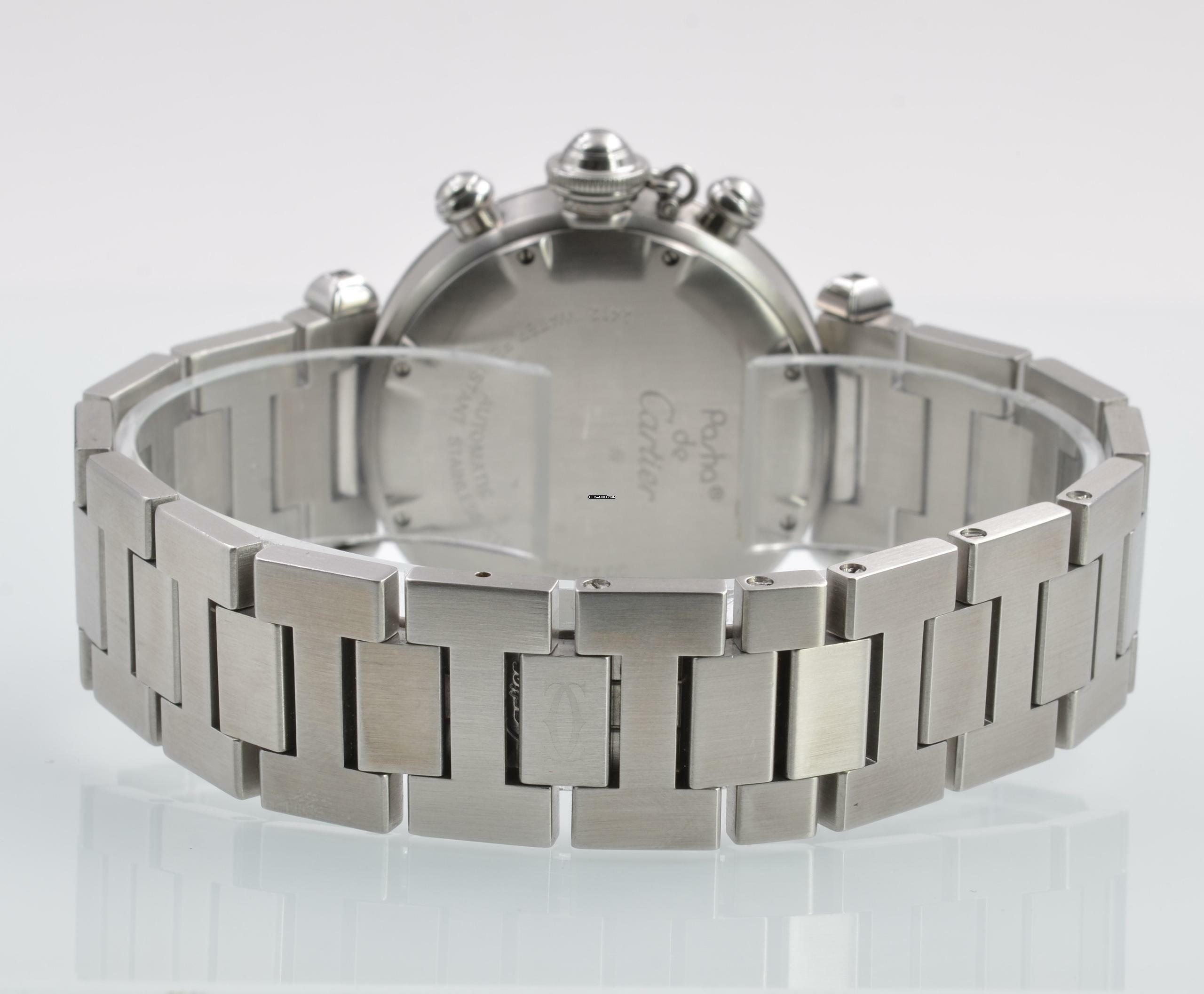 Thumbnail von Cartier Pasha C chronograph 2412 white dial Automatic 2009