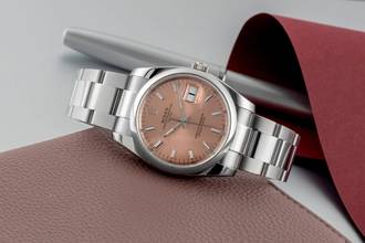 Thumbnail von Rolex Oyster Perpetual Date 34 Salmon Dial Oyster Edelstahl Automatik Herrenuhr Ref. 115200