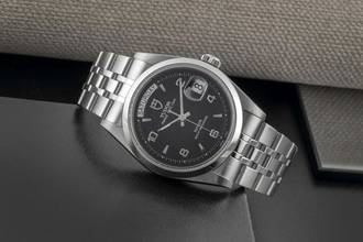 Thumbnail von Tudor Prince Date Day Black Dial Edelstahl Automatik Ref. 76200 Papiere