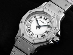 Thumbnail von Cartier Santos Octagon PM kleines Modell Ref.187903 1992 Full Set sehr gut Vintage Santos Octagon PM kleines Modell Automatic