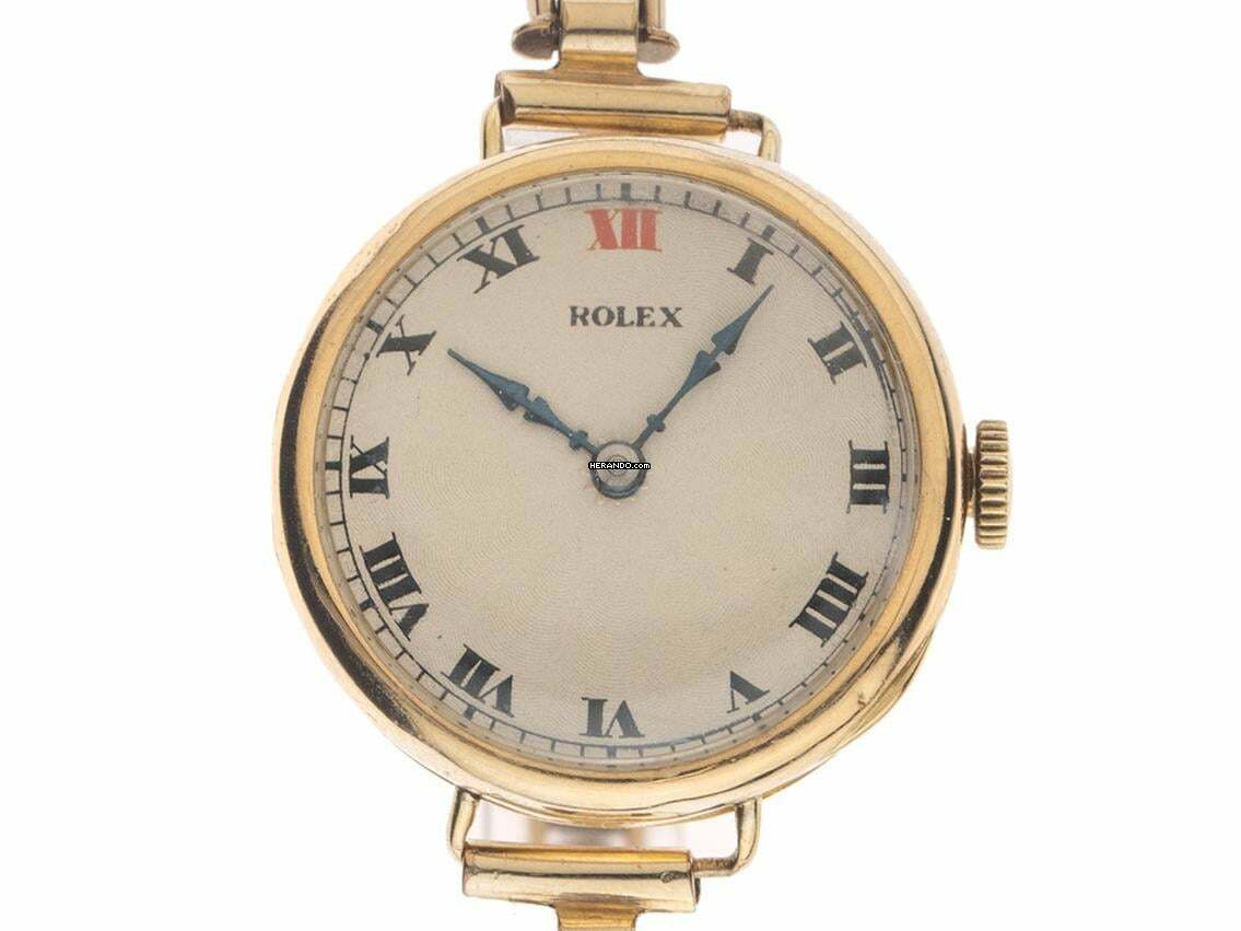  Rolex Art Deco Stretch 1927 original Box sehr gut Vintage Art Deco Stretch 9kt Gelbgold 21g 