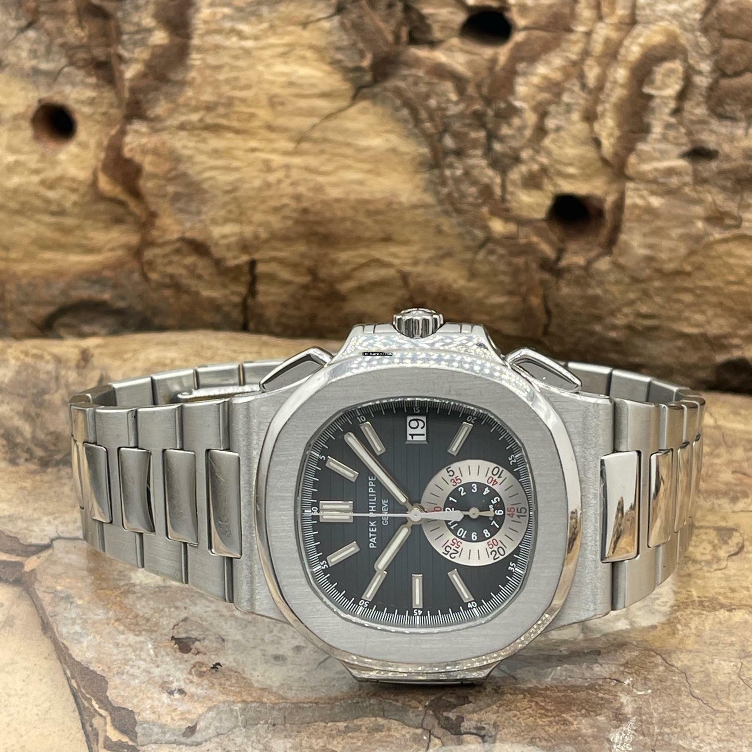 Thumbnail von Patek Philippe Nautilus Nautilus Chronograph - FULLSET 2011 - Ref. 5980/1A-001