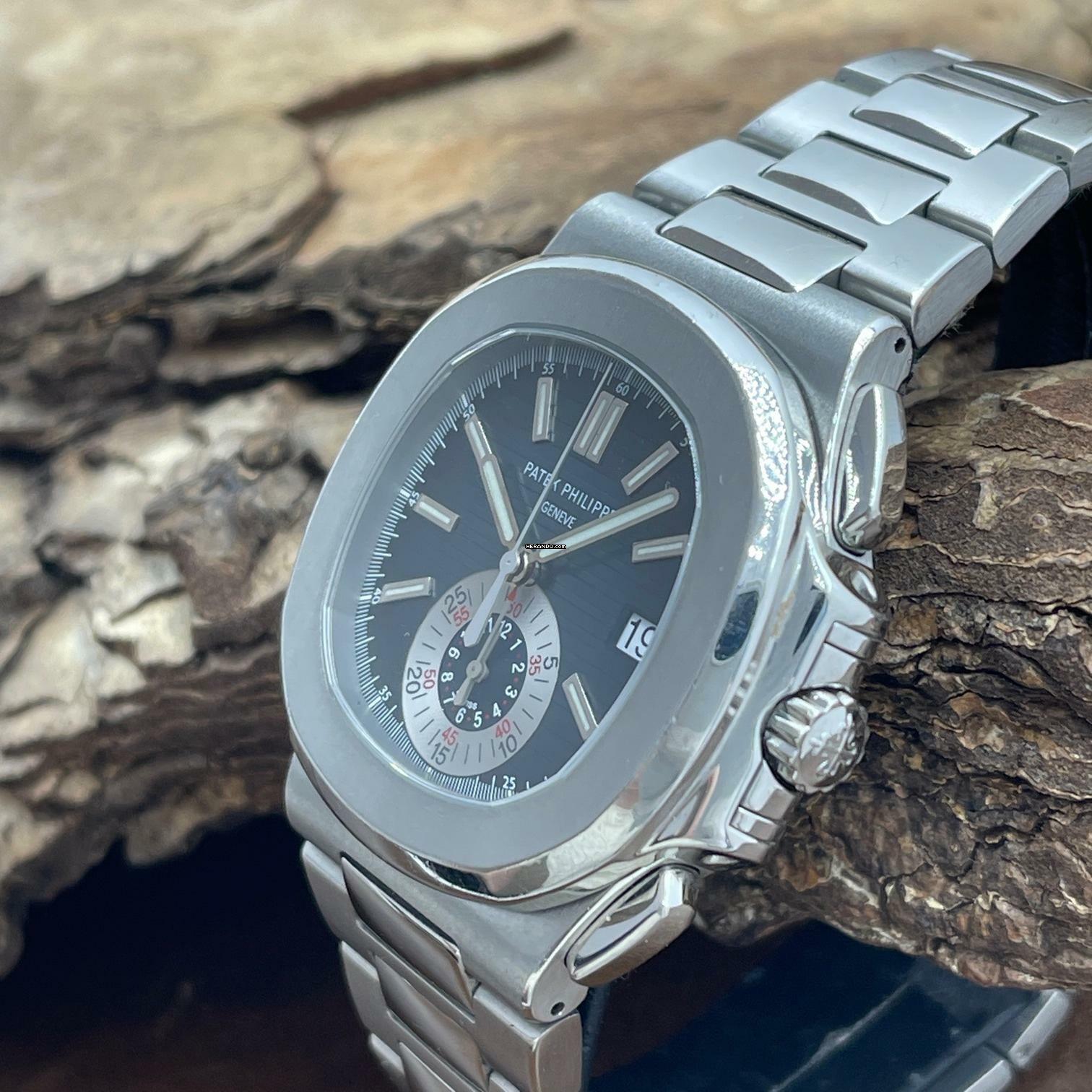 Thumbnail von Patek Philippe Nautilus Nautilus Chronograph - FULLSET 2011 - Ref. 5980/1A-001