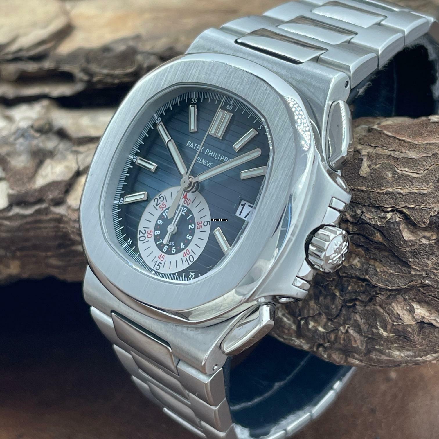 Thumbnail von Patek Philippe Nautilus Nautilus Chronograph - FULLSET 2009 - Ref. 5980/1A-001