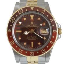 Thumbnail von Rolex GMT-Master 16753 burgundy Tiger Eye Nipple dial 1981 Full Set