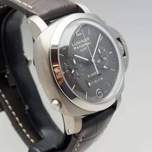 Thumbnail von Panerai Luminor 1950 8 Days Chrono Monopulsante GMT PAM00311 Box+Papiere