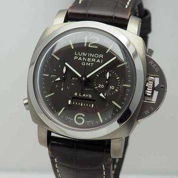 Panerai Luminor 1950 8 Days Chrono Monopulsante GMT PAM00311 Box+Papiere