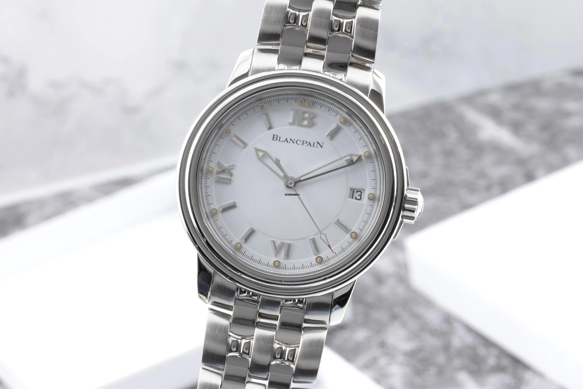  Blancpain Léman Ultra Slim Automatik Edelstahl Herrenuhr Ref. 2100-1127-11 Box 