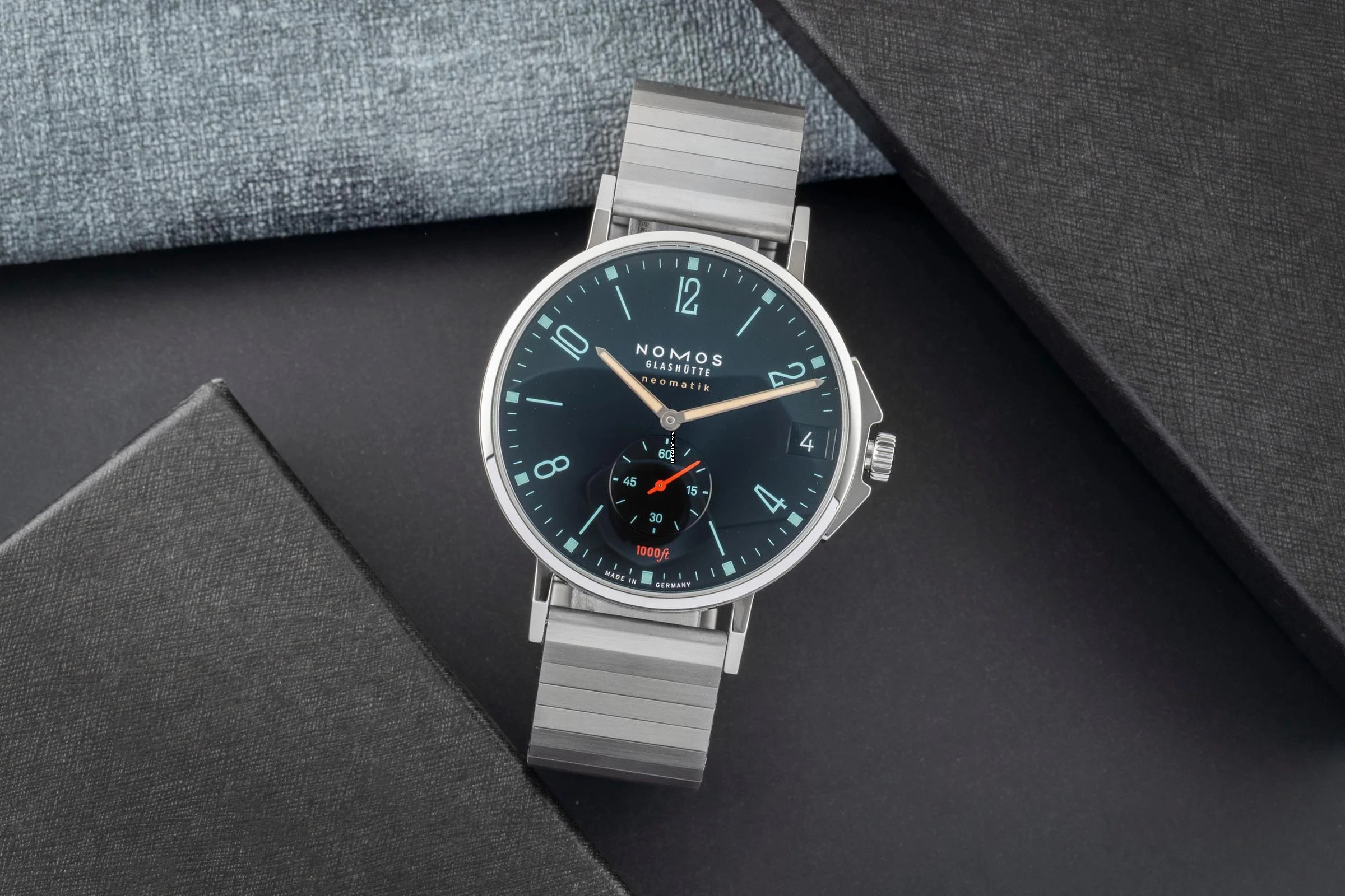  NOMOS Tangente Sport Stahl Automatik Herrenuhr Ref. 501 Papiere 2020 