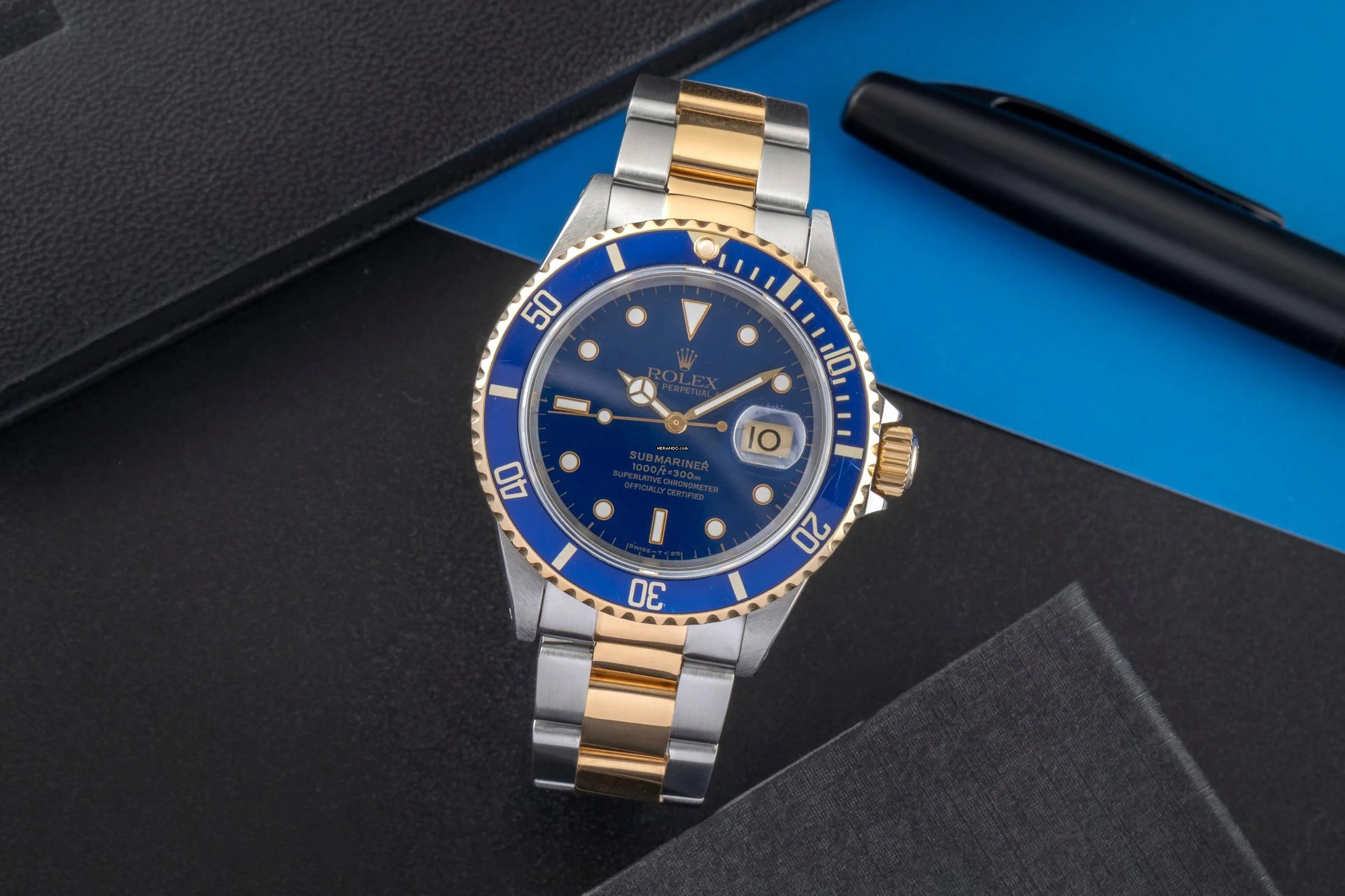  Rolex Submariner Date Stahl / Gold Herrenuhr Oyster Perpetual Ref. 16613 X-Serie 