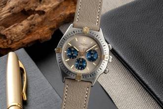 Thumbnail von Breitling Callisto Chronograph Stahl vergoldet Handaufzug Herrenuhr Ref. 80520