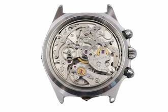 Thumbnail von Breitling Callisto Chronograph Stahl vergoldet Handaufzug Herrenuhr Ref. 80520