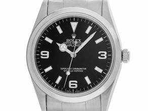 Thumbnail von Rolex Explorer I Ref.14270 1996 Box&Beschreibung sehr gut Vintage Explorer Stahl