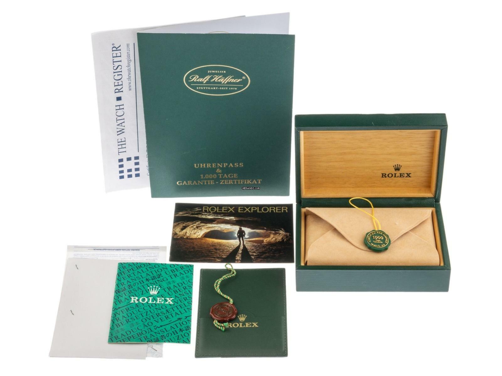  Rolex Explorer I Ref.14270 1996 Box&Beschreibung sehr gut Vintage Explorer Stahl 