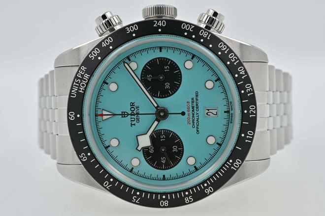  Tudor Heritage Black Bay Chronograph 79360N Tiffany Flamingo Blue Dial 