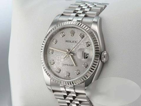  Rolex Datejust 36 36mm 116234 2014 Stahl Weissgold 750 Diamanten Automatik Stainless Steel 18kt White Gold Jubilé-band Chronometer Oyster 
