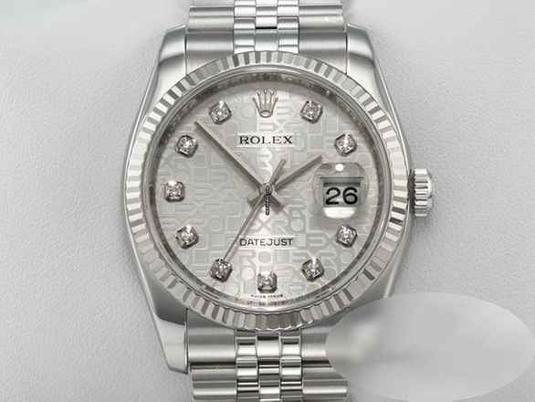  Rolex Datejust 36 36mm 116234 2014 Stahl Weissgold 750 Diamanten Automatik Stainless Steel 18kt White Gold Jubilé-band Chronometer Oyster 