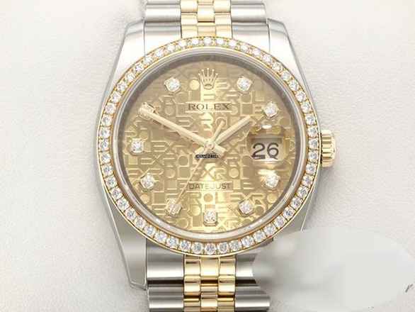  Rolex Datejust 36 36mm 116243 2016 Stahl Gelbgold 750 Diamanten Automatik Stainless Steel 18kt Yellow Gold Jubilé-band Chronometer Oyster 