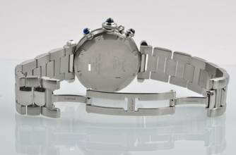 Thumbnail von Cartier Pasha 1352 chronograph 35MM Gray dial quartz year 1999