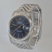 Thumbnail von Rolex Datejust 36 16014 blue dial Full Set 1979