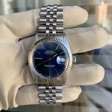 Thumbnail von Rolex Datejust 36 16014 blue dial Full Set 1979