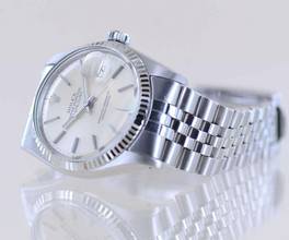 Thumbnail von Rolex Datejust 36 16014 silver Stick dial Jubiléband Stahl Weißgold 1978