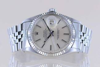 Thumbnail von Rolex Datejust 36 16014 silver Stick dial Jubiléband Stahl Weißgold 1978