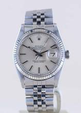 Thumbnail von Rolex Datejust 36 16014 silver Stick dial Jubiléband Stahl Weißgold 1978