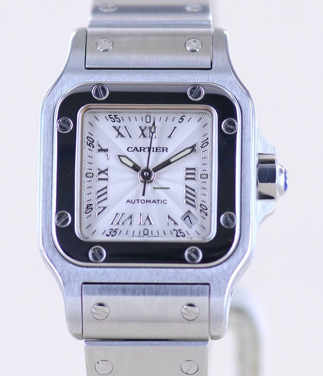  Cartier Santos Galbée De Cartier Galbée Stahl silver roman dial Klassik Automatik Lady B+P 