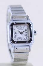 Thumbnail von Cartier Santos Galbée De Cartier Galbée Stahl silver roman dial Klassik Automatik Lady B+P