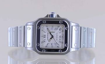 Thumbnail von Cartier Santos Galbée De Cartier Galbée Stahl silver roman dial Klassik Automatik Lady B+P