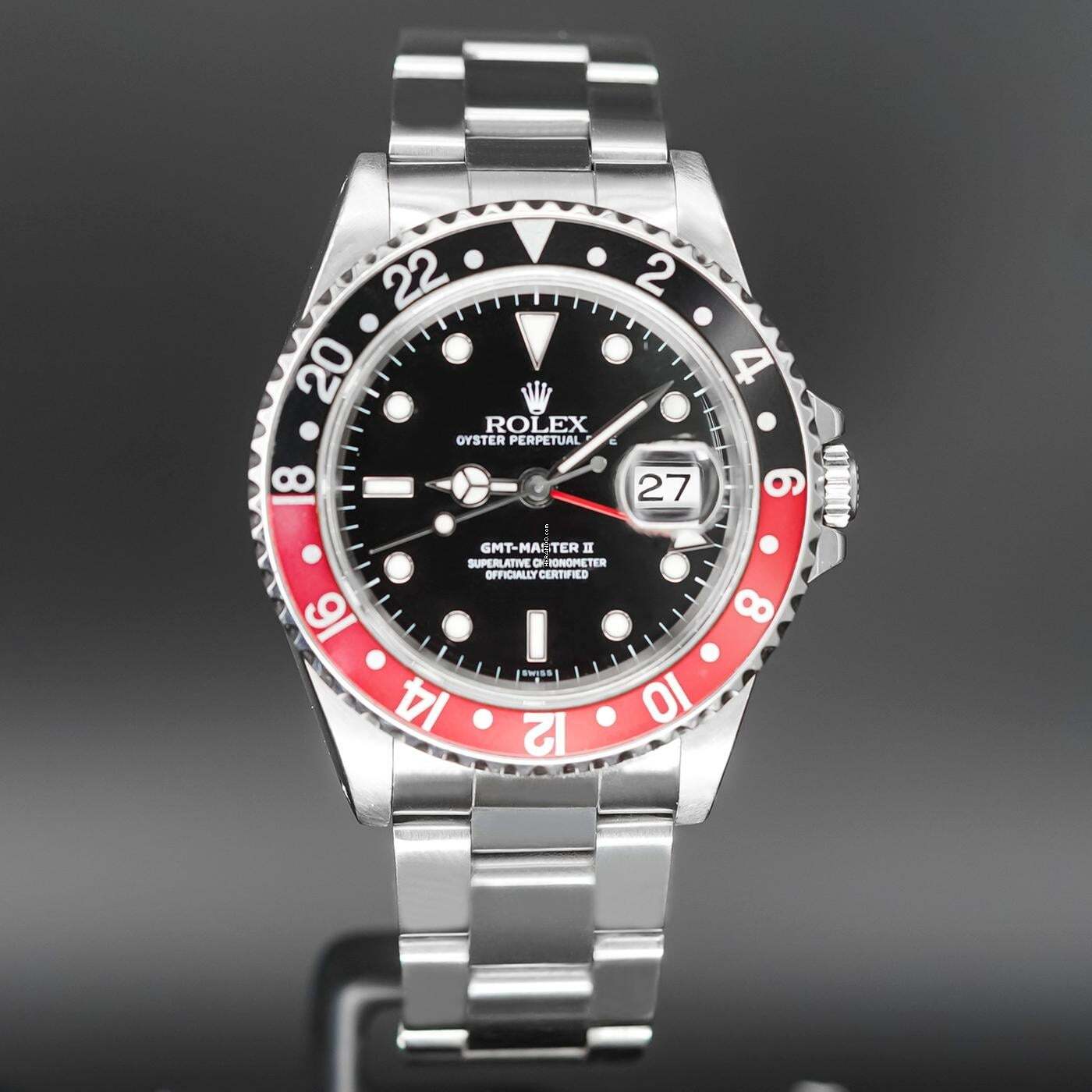 Rolex GMT-Master II COKE FULLSET LC 100 1999 SWISS ONLY DIAL