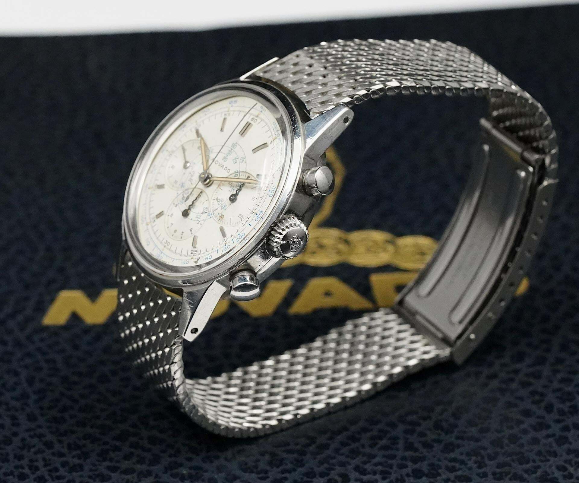 Thumbnail von Movado M95 Chronograph Sub Sea with Rare Dial and Bracelet Vintage