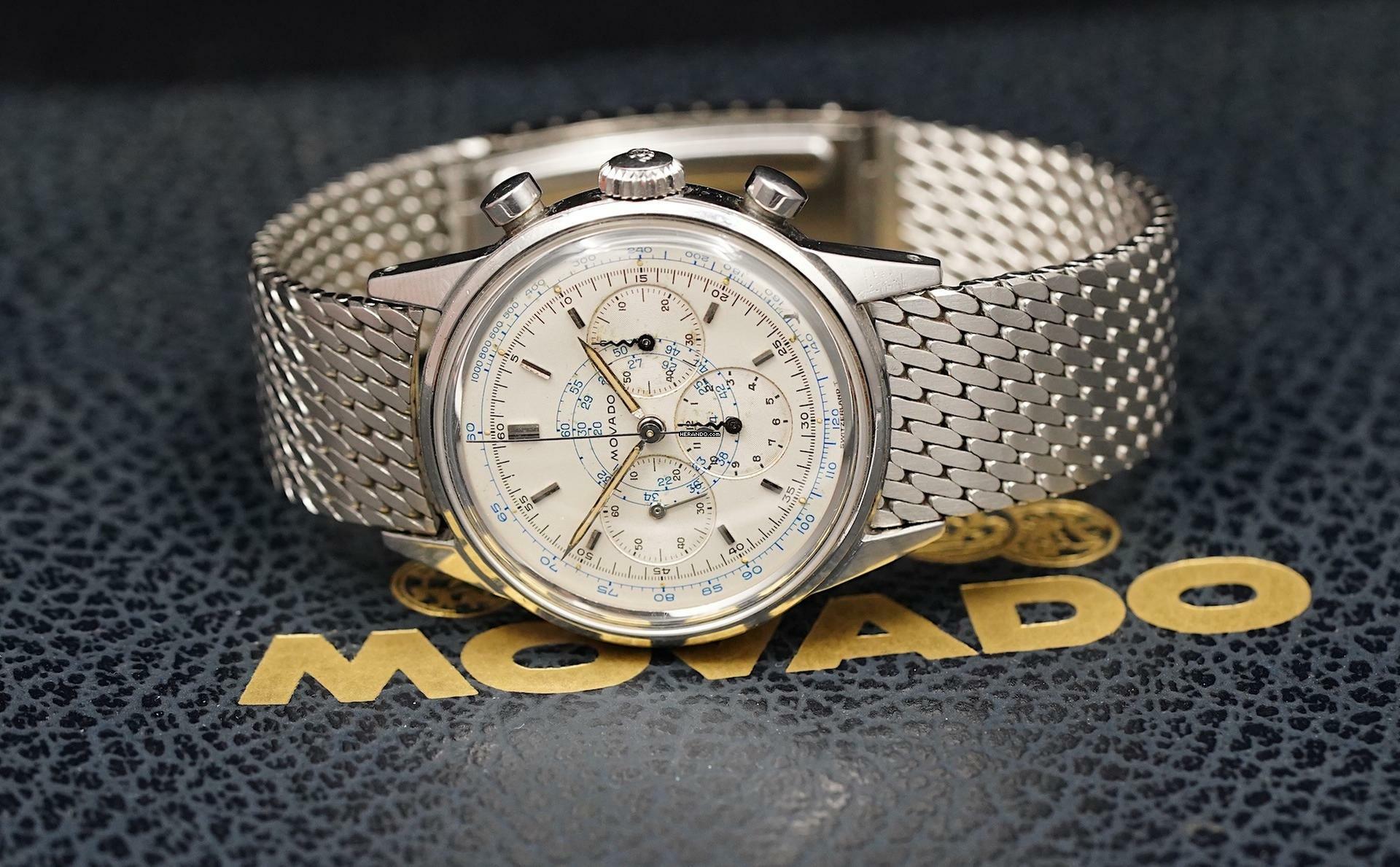 Thumbnail von Movado M95 Chronograph Sub Sea with Rare Dial and Bracelet Vintage