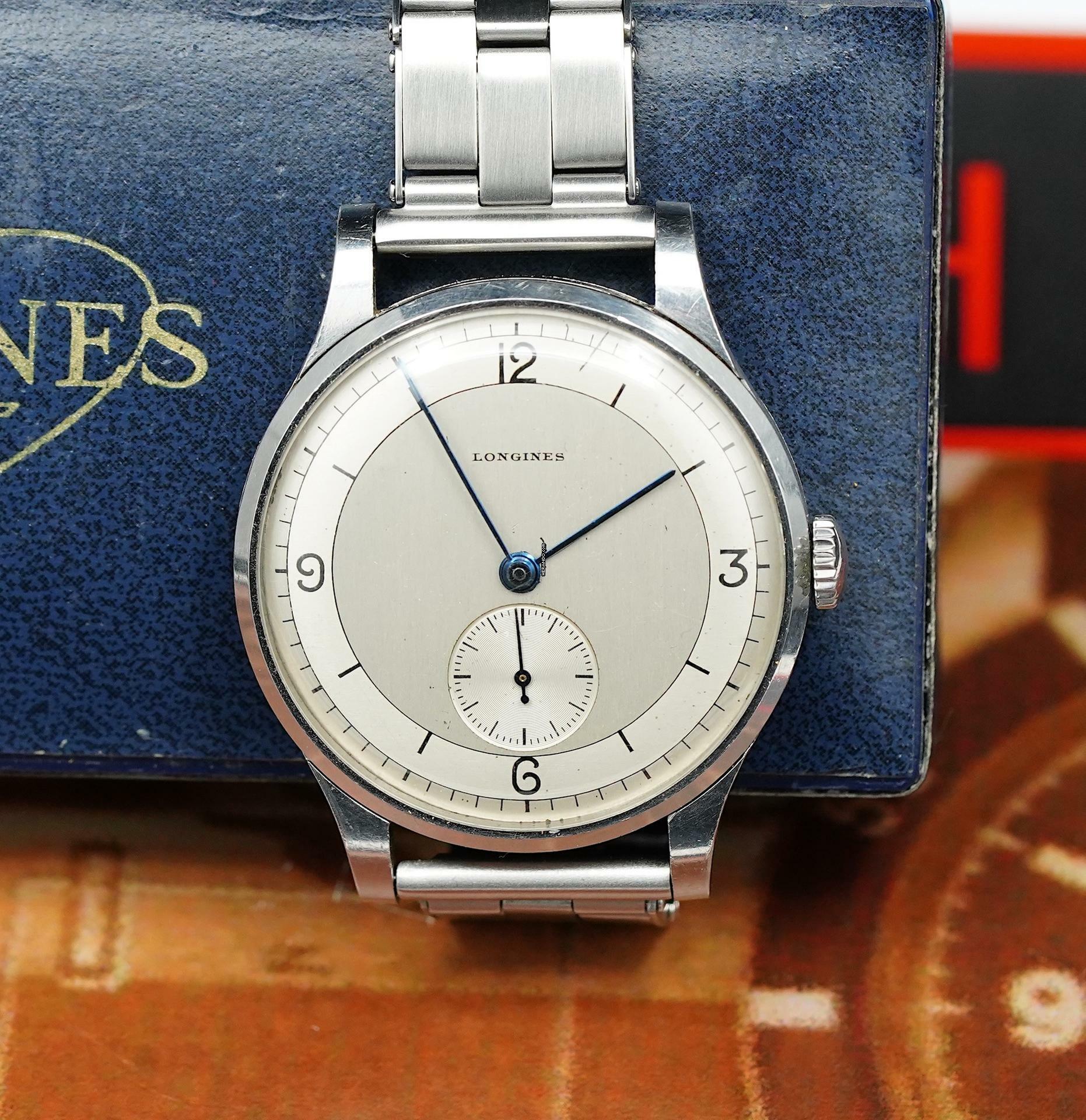  Longines Oversize Calatatrava with Rare SECTOR Dial Vintage Box and Extract 