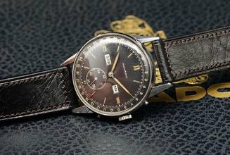 Thumbnail von Movado Triple Date Calendar Rare Vintage Tropical Black Dial