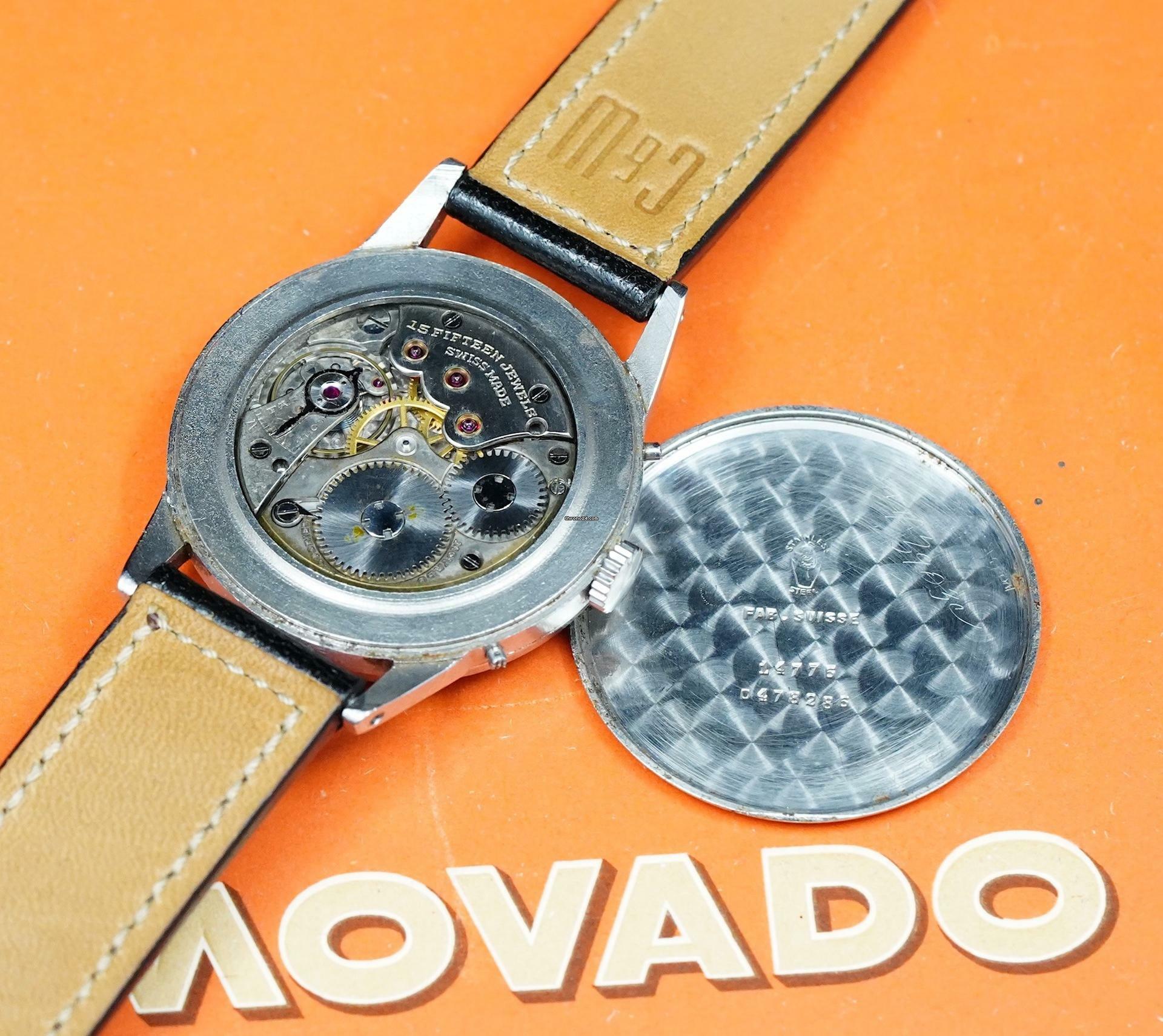 Thumbnail von Movado Triple Date Calendar Rare Vintage Tropical Black Dial