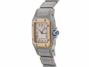 Thumbnail von Cartier Santos Galbée Lady PM Ref.1567 1998 Box&Beschreibung sehr Gut Vintage Santos Galbee Lady PM kleines Modell