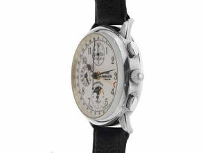 Thumbnail von Philippe du Bois & Fils Le Chronograph 1910 2006 Full Set sehr gut Vintage Le Chronograph 1910 Vollkalender Mondphase 925 Sterlingsilber