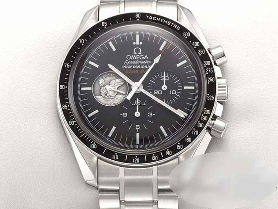  Omega Speedmaster Professional Moonwatch Apollo 11 311.30.42.30.01.002 Alter 2009 Steel Black Dial 