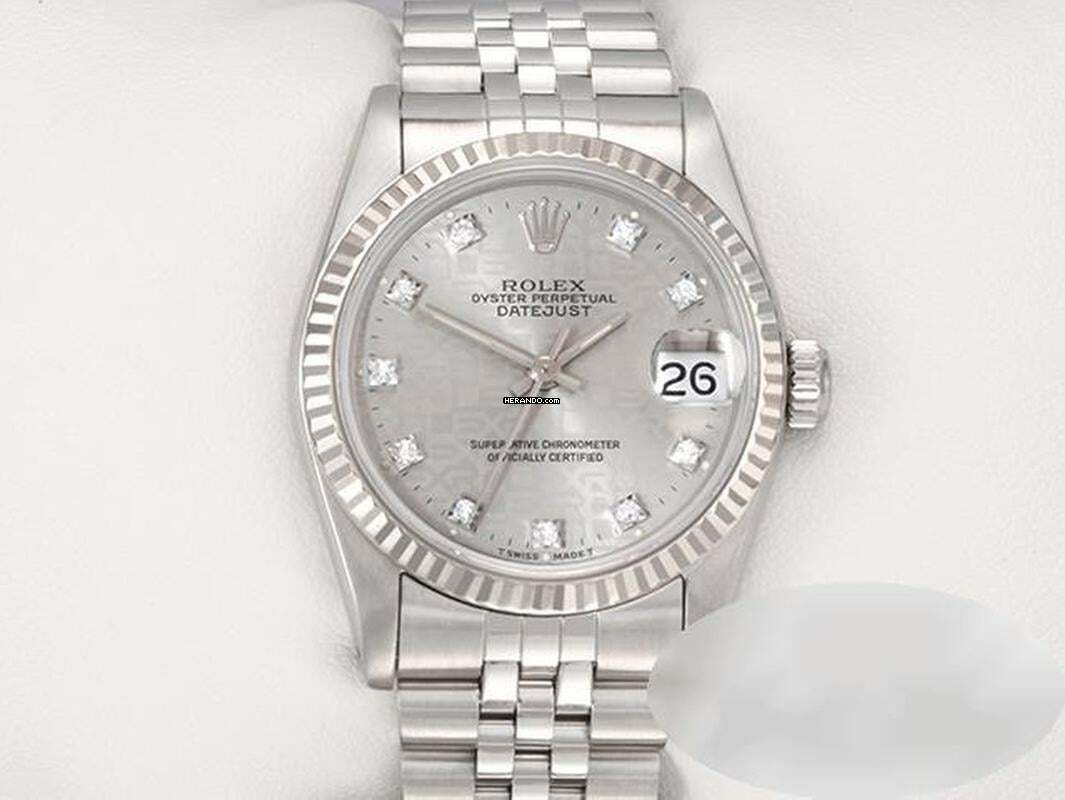  Rolex Datejust 31 31mm 68274 1995 Stahl Weissgold 750 Diamanten Automatik Stainless Steel 18kt White Gold Jubilé-band Chronometer Oyster 