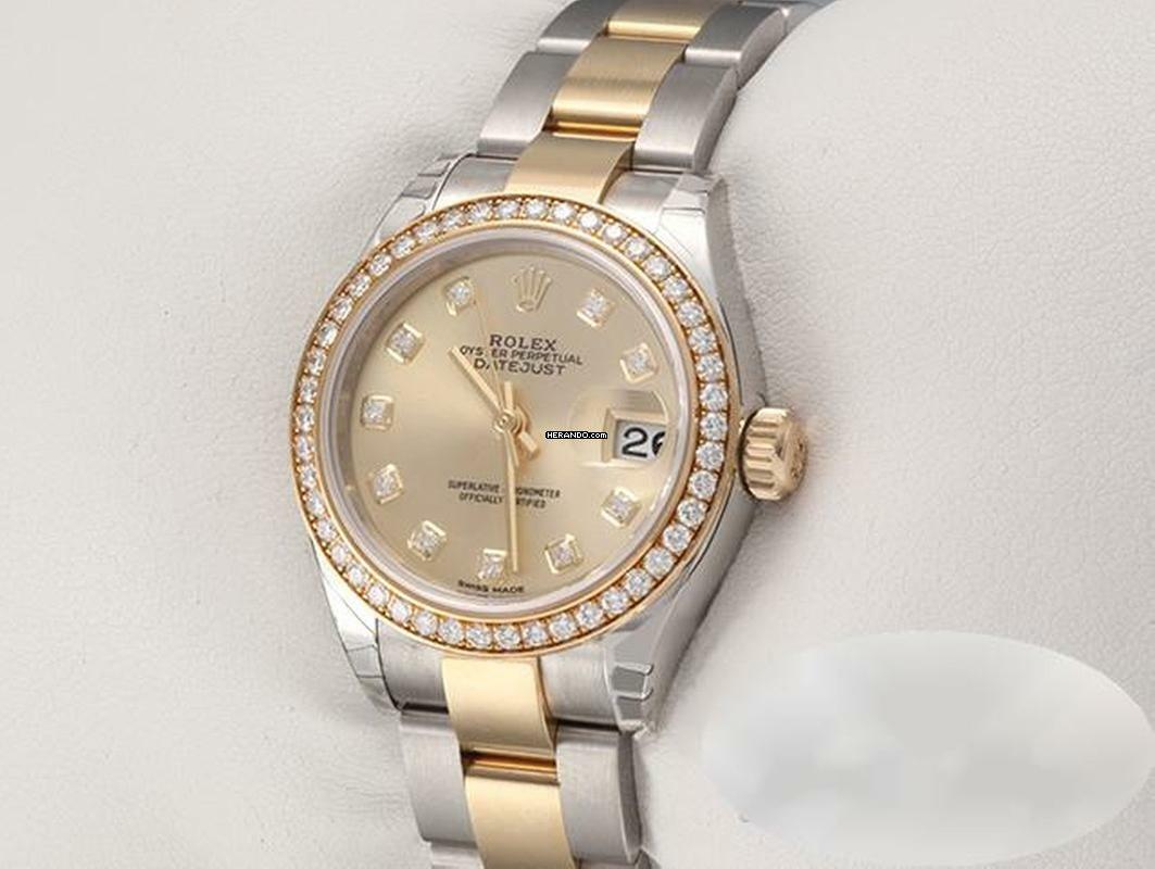 Rolex Lady-Datejust 28 279383 Rbr 2023 Stahl Gelbgold 750 Diamanten Automatik Stainless Steel 18kt Yellow Gold Jubilé-band Chronometer Oyster