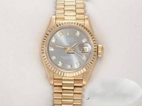 Thumbnail von Rolex Lady-Datejust Gelbgold 750 Diamanten Automatik Gold Damen 18kt Yellow Gold President-band Chronometer Oyster
