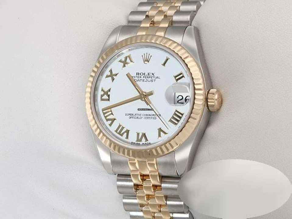  Rolex Lady-Datejust Medium Datejust 31mm 178273 2014 Stahl Gelbgold 750 Automatik Stainless Steel 18kt Yellow Gold Damen Jubilé-band Chronometer Oyster White Dial 