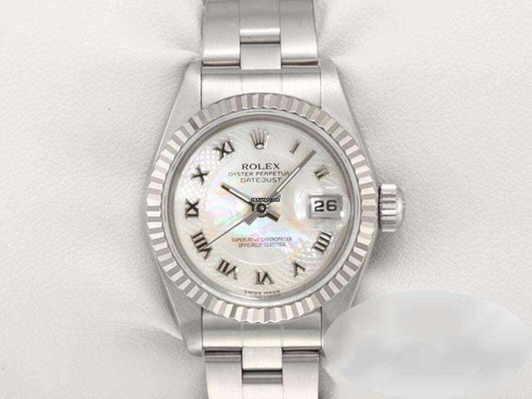 Rolex Lady-Datejust Edelstahl Weissgold 750 1998 Perlmutt Automatik Stahl Stainless Steel 18kt White Gold Oyster-band Chronometer