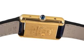 Thumbnail von Cartier Tank Vermeil PM Vermeil Trinity 925 Silber small Damenuhr Ref. 3 Klassiker