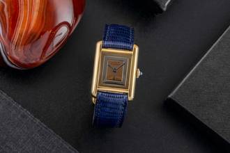 Thumbnail von Cartier Tank Vermeil PM Vermeil Trinity 925 Silber small Damenuhr Ref. 3 Klassiker